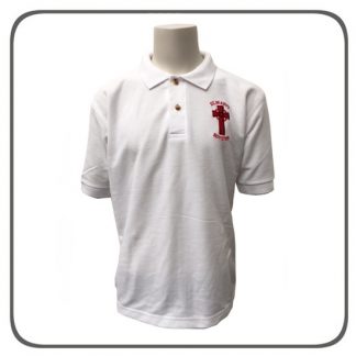 St Mary's white polo shirt